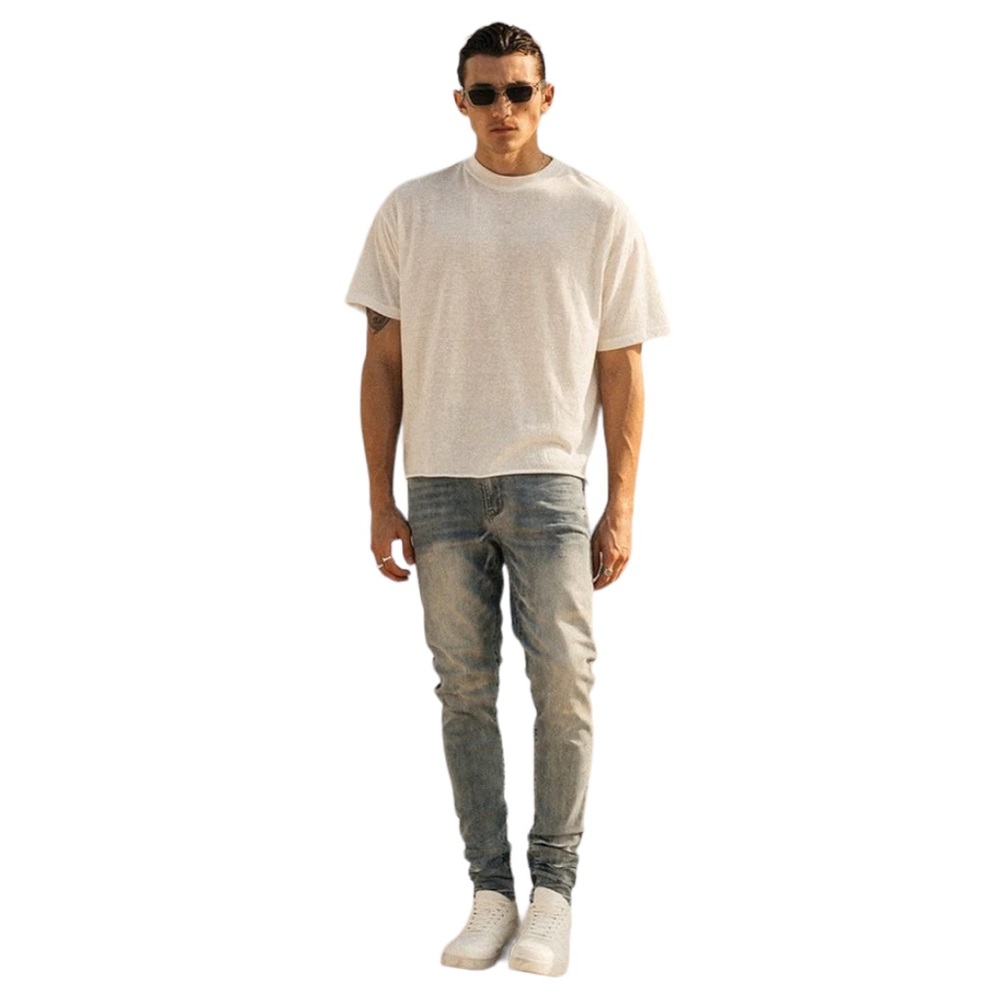 NEW Kollar 203 Skinny Essential Earth Blue Denim Jeans Comfort Men’s Size 42